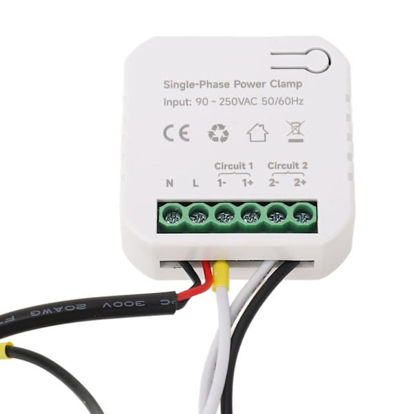 Smart 2-vägs WiFi Energimätare Bilateral KWh Strömförbrukningsmätare 90‑250VAC med 2 80A CT för Tuya App för ZigBee