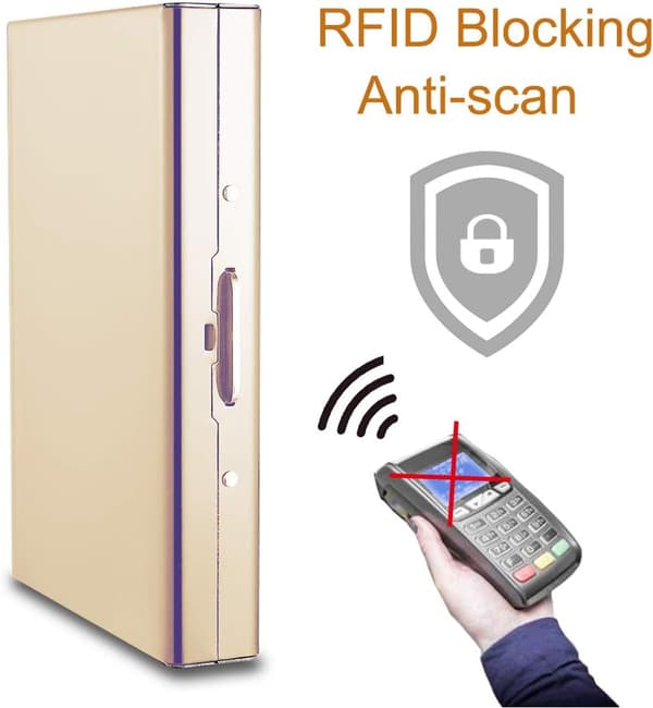 2 kpl RFID-luottokorttipidike, metallinen luottokorttilompakko