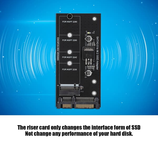 NGFF M.2 til SATA Interface Adapter, alsidig M.2 SSD til SATA Adapter, universel lageropgraderingsløsning til computere, kombinerer kompakt design og