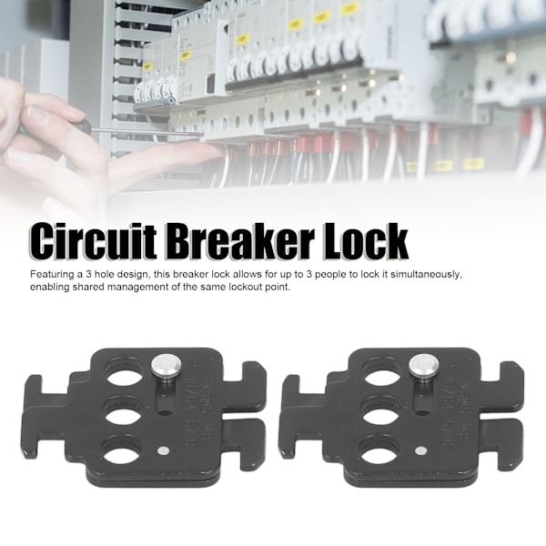 2 stk Kretsbryterlås 3 hull A4 stål Snap On Breaker Låseinnretning for industrielt utstyr