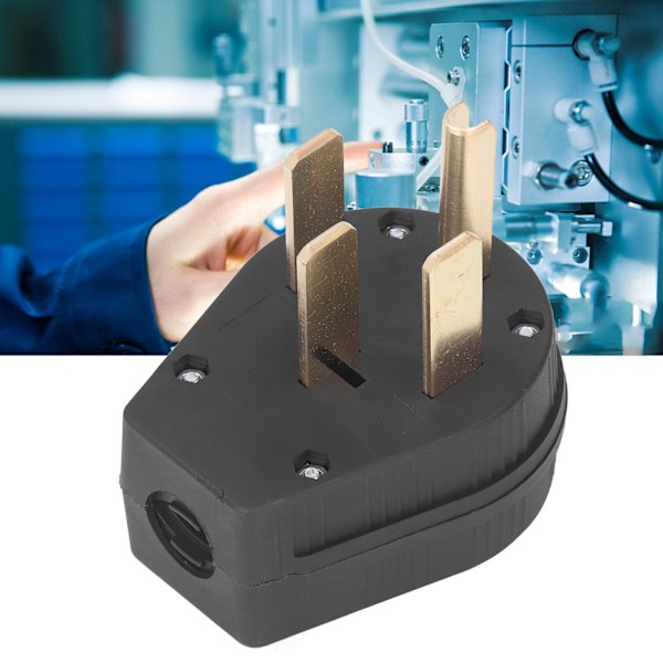 NEMA 14‑50P Rakt Stiftvinkelkontakt 50A 125V/250V Strömutgång 4-polig Kontakt för Spis Torktumlare Generator
