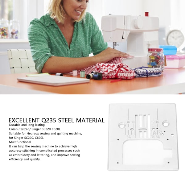 Nålplatta Ersättning Q235 Stål Industriell Zigzag Symaskin Nålplatta för Singer SC220 C620L