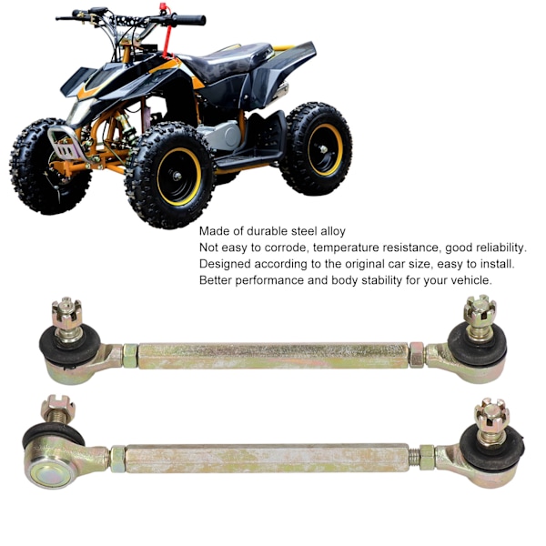 150 mm:n jousituspallopään niveltangon kokoonpano M10-kierteellä, terässeos, 50–250 cc ATV:lle, nelipyöräisille