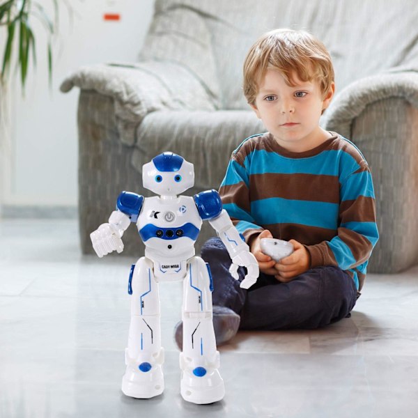 Smart Leksak för Barn, APP-Kontrollerade Uppladdningsbara Robotleksaker, Interaktiva LED-Ögon Geststyrning, 200 Redigerbara Programfält, Rolig App för