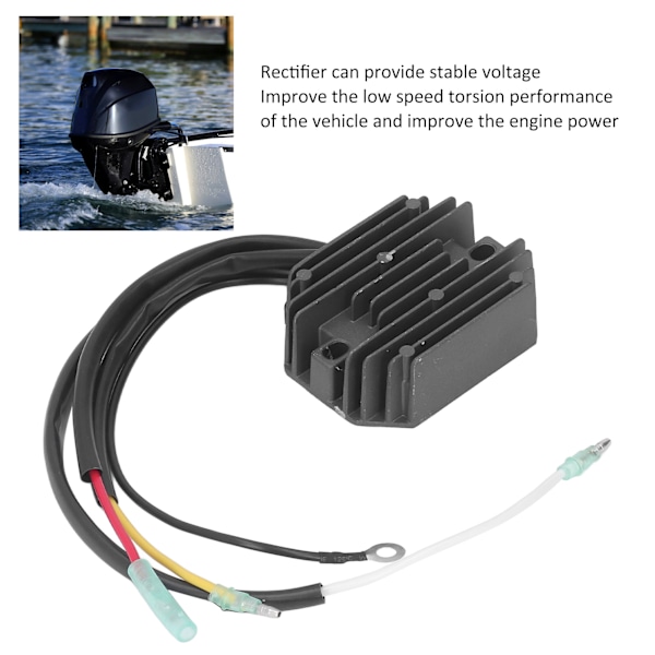 12V Utombordsmotor Spänningsregulator Aluminiumlegering Vattentät Ersättning för Tohatsu MFS15C MFS20C MFS15D 4-takts