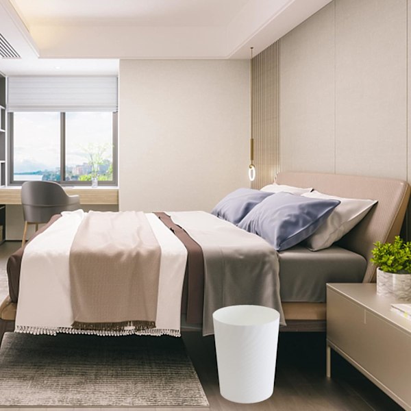 Papperskorg för Badrum, Modern Slim Design Soptunna med Lättrengjord Yta för Kontor, Sovrum, Studentrum (Kompakta Utrymmen)