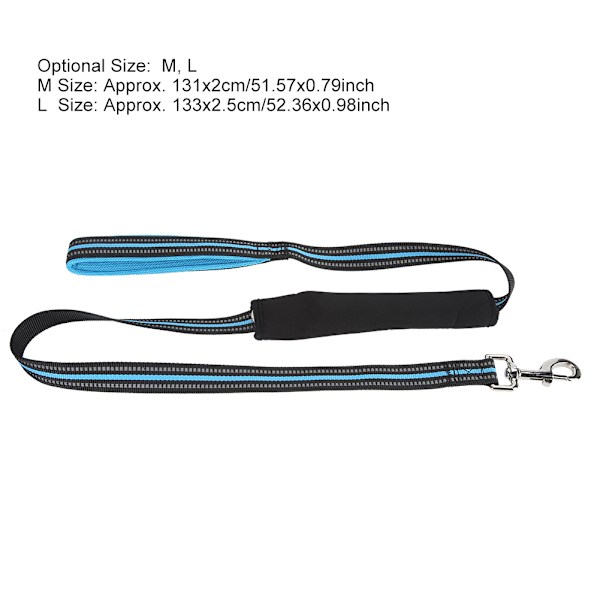 Nylon Hållbar Bekväm Husdjur Reflex Pull Traction Koppel Rep Bil Säkerhetsbälte för Hundar Blå M