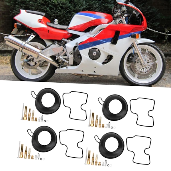 Moottoripyörän kaasuttimen korjaussarja, kaasuttimen kunnostus ja vaihto Hondalle CBR400 NC29 CBR250 NC22