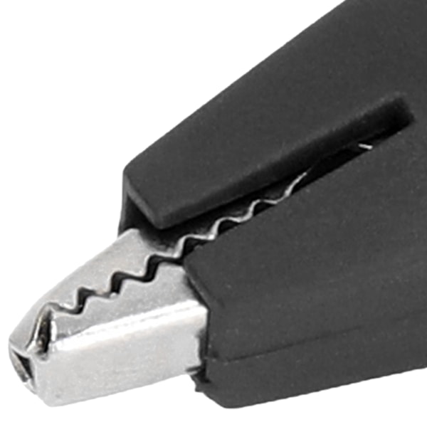10 st Testledningskrokodilklämmor Mässing PVC-isolerad Säkerhetsmultimeterklämmor för 4 mm Bananplugg Svart