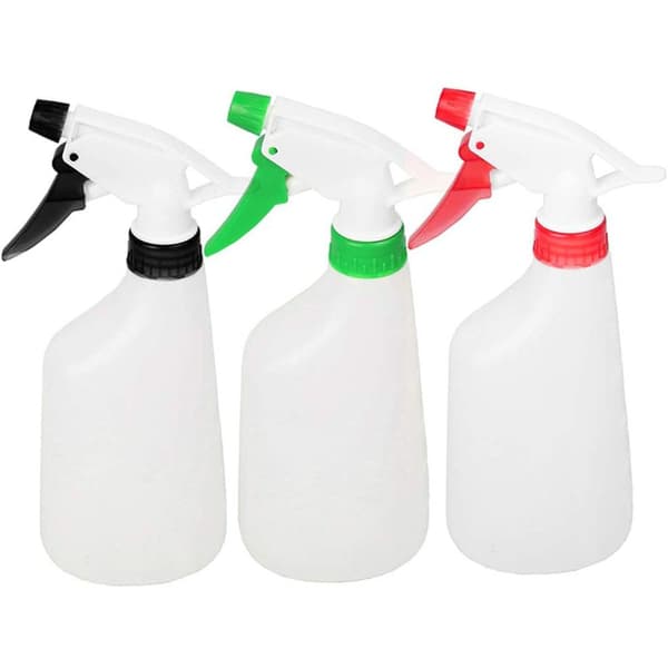 Justerbara munstycksflaskor, Premiumkvalitet 500ml Polypropen för växter, trädgård, hårvård (3 st)
