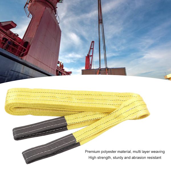 Løfteslyngrem 3T 6614LB 6M 19.69FT Fortykkende Udvidet Polyester Robust Stabil Rigging Løfteslyng til Kran Hejs