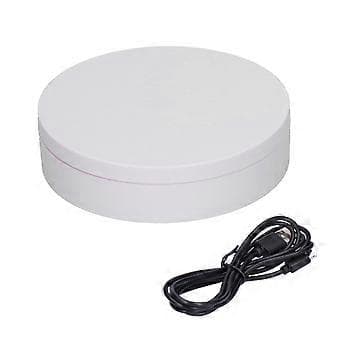 Roterande Displayställ Pluggbart USB Automatiskt Smyckeskarusellhållare Bricka för Ornament 5V Ingång