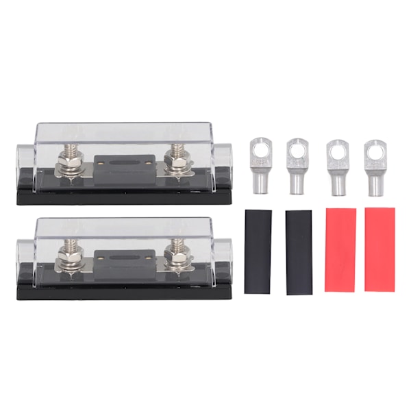 2-pack Säkringshållare Kit Koppar Legering 150A 48V Vattentät Universal Säkringsblock för Bilstereo