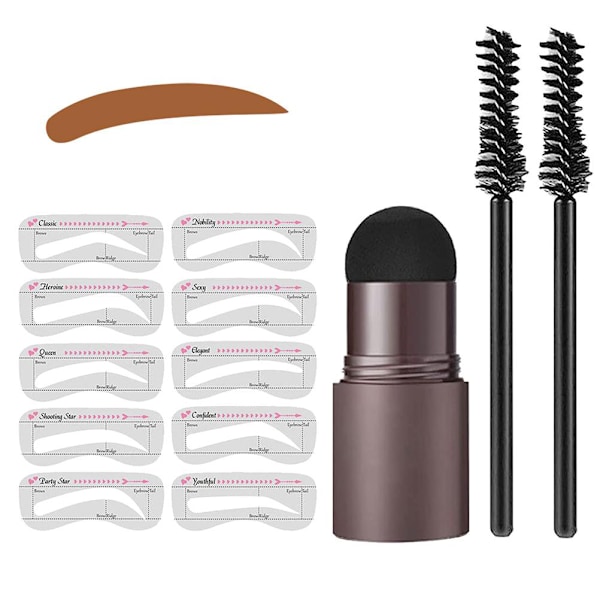 Hurtig Øjenbryn Stemplingssæt Formende Naturlig Øjenbryn Pulver Stempling Makeup Vandfast Langvarig Øjenbryn Makeup