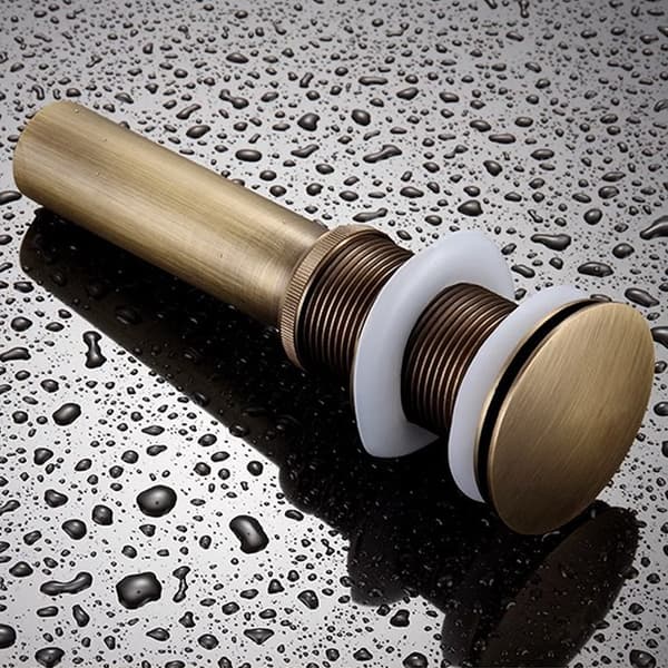 Elegant Polert Gull Pop-Up Vaskavløpsstopper, Solid Messing Servantavløp for Baderomsservant