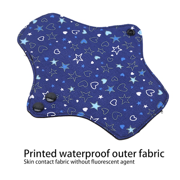 5 st Reusable Bomullsmenstruationstrosor Tvättade Läckagesäkra Menstruationstrosor för Kvinnor 18cm x 21cm