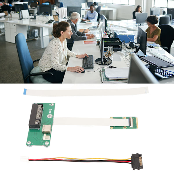 Mini PCIE till PCIE Express 8X Förlängningssladd USB Riser-kort med Magnetisk Pad Höghastighets FPC-kabel Horisontell Montering