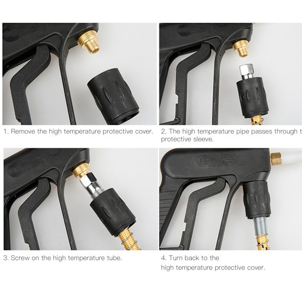 Høytemperatur Damprenser Pistol Sektor 300°F 3‑10m Bærbar for Bilvask