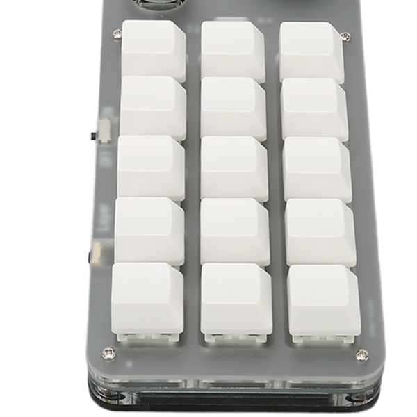 Enhånds Mekanisk Tastatur 15 Taster 3 Knapper med RGB Bluetooth Plug and Play Multifunksjonelt Mini Spilltastatur