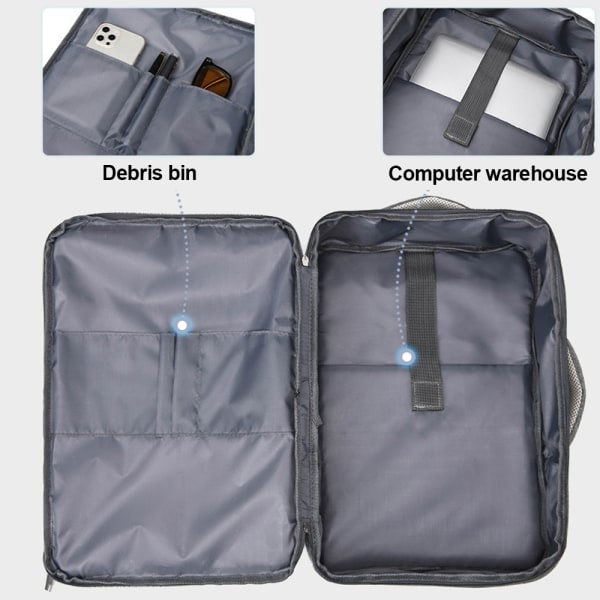 15,6-tums företagsryggsäck för laptop med USB laddningsport