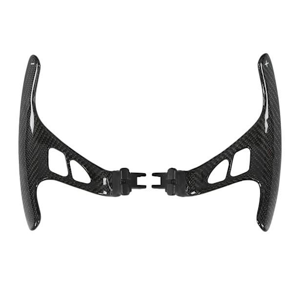 Forlænget Carbonfiber Paddleskifter i Glans Sort - Udskiftning til Nissan GT-R R35 2007-2016
