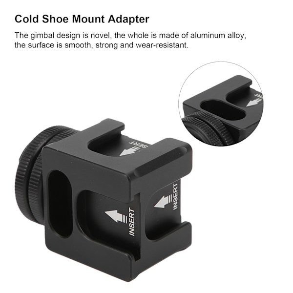 FS‑04 Kallsko Mount Plattadapter med 4 Fästen för Mikrofon Mobiltelefon Ficklampa