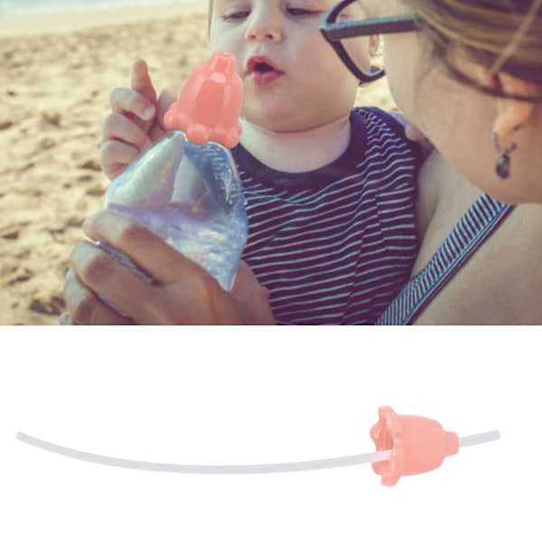 Sippy Cup Låg, Spildsikker Blød Silikon Blæksprutteformet Strå Låg til Spædbørn Småbørn Børn Pink