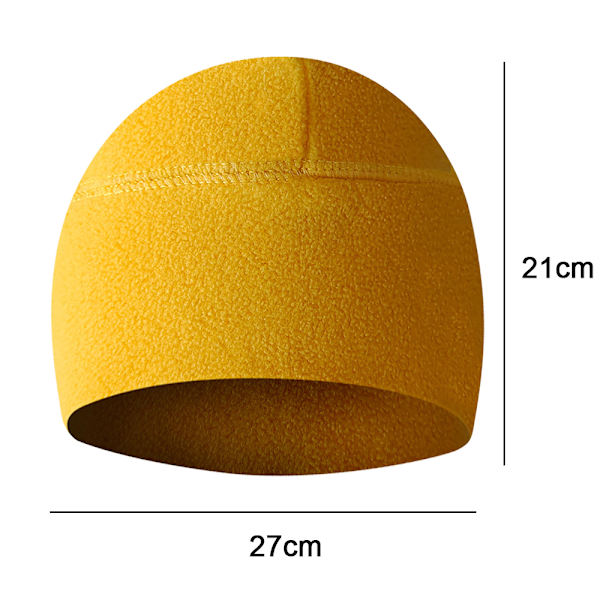 Vinter fleece cykel varm mössa hjälmfoder cykelmössa Yellow