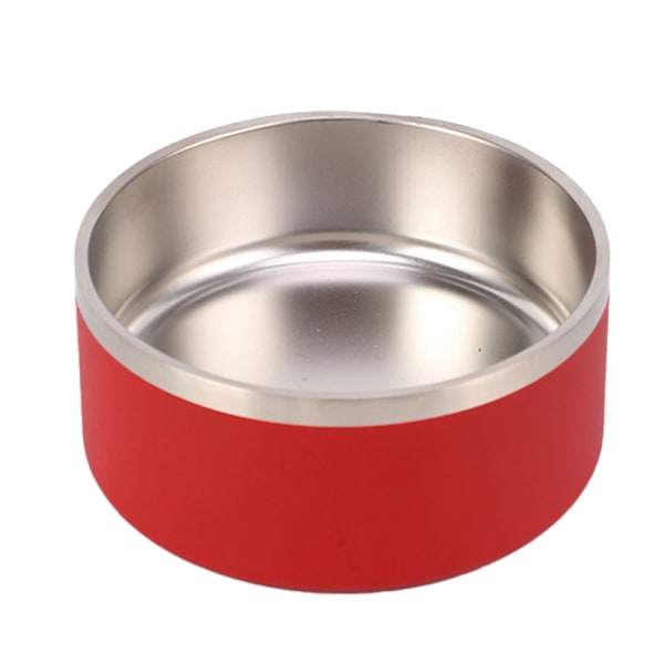 punainen - ruostumattomasta teräksestä valmistettu lemmikkikulho, johon mahtuu 100 unssia| Astianpesukoneen kestävä koira