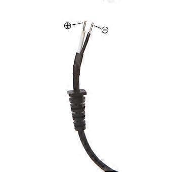 Vinkelret til han-strømkabel, 18AWG 5,5MM x 2,1MM han til han stik patch ledningsadapter sort