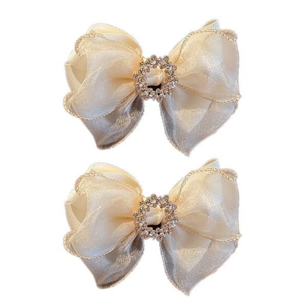 Fairy Girl's Lovely Fashion Bow Hårnålshårklämma för vardagen light khaki