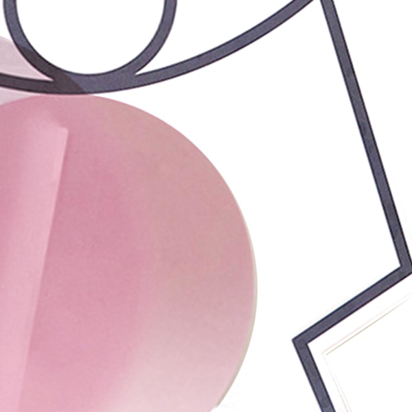 Innovativ Akryl Blomvas Ornament Färgglad Genomskinlig Stilren Geometrisk Vas Rosa Måne (29x21x7cm)