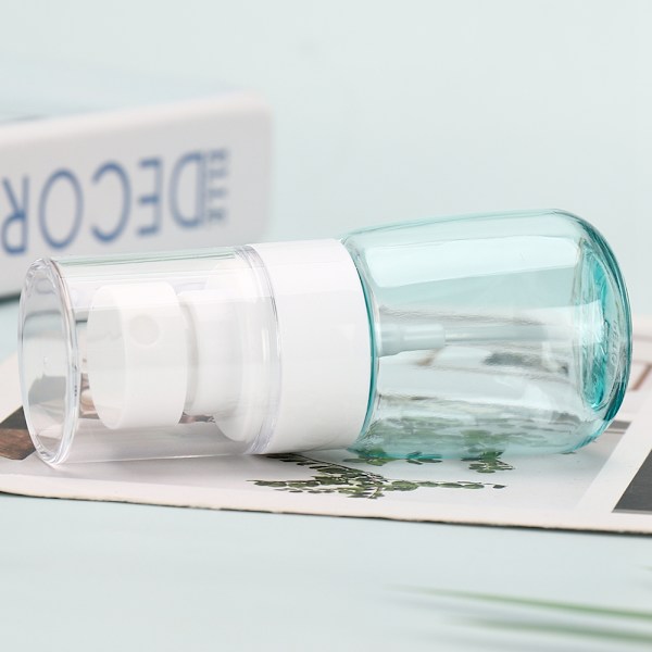 U-formet Sprøjteflaske med Tyk Bund Ultrafin Tåge Kosmetikflaske 30ml (Transparent Blå)