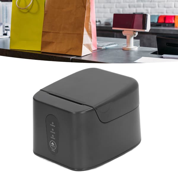 Termisk kvitteringsprinter med skærer 58mm USB og Bluetooth Trådløs POS 100‑240V