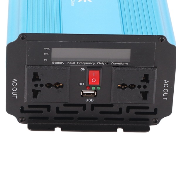 12V til 110V Strømkonverter 5000W LCD Ren Sinus Bølge Inverter til Turisme Ferie Nødsituationer