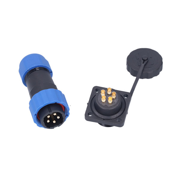 Vandafvisende Stikkontakt Kvadratisk Luftfartsstrømstik Butt Terminal Adapter AC 380V SP205 Pin