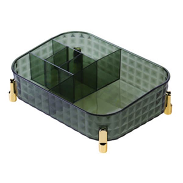 Makeup Organizer Bordplade Opbevaring, Stor Klar Makeup Opbevaring med Multifunktionelle Organiseringsfunktioner, Display Case Container Vanity Opbevaring