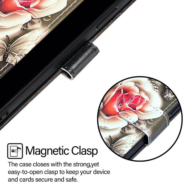 Passer til Apple iPhone 11 telefoncover Rose wallet case