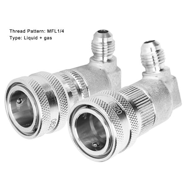 2 st. Kegkoppling Adapter Snabbkoppling Dispensering Rostfritt Stål Ball-Lock MFL1/4 tum