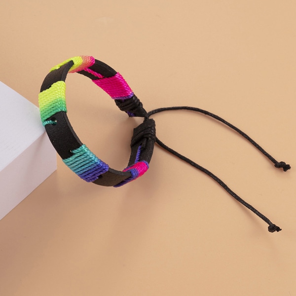 2 st Pride Armband Regnbåge LGBT Pride Armband Handgjord