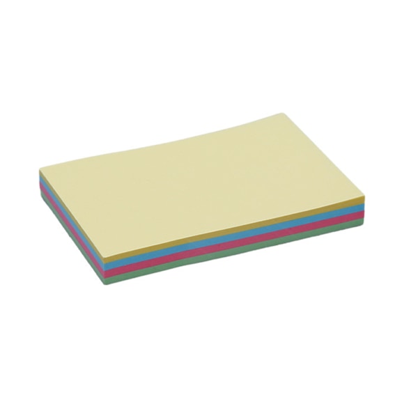 1 Förpackning 100 Ark Självhäftande Post-it-lappar Papperssida Markörer Memo Index Påminnelseflikar för Hem- och Kontorsbruk 76x50mm Vanlig Typ 4 Färger