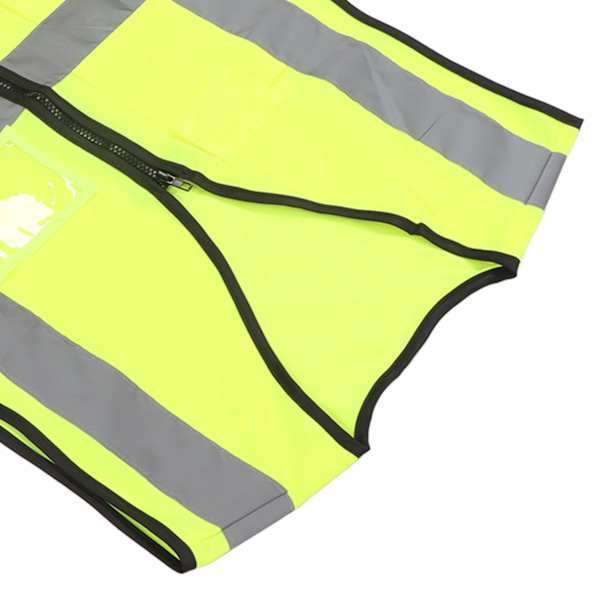 Reflekterande Säkerhetsväst Hög Synlighet Polyester Arbetskläder med Fickor för Arbetare Ingenjör 2XL