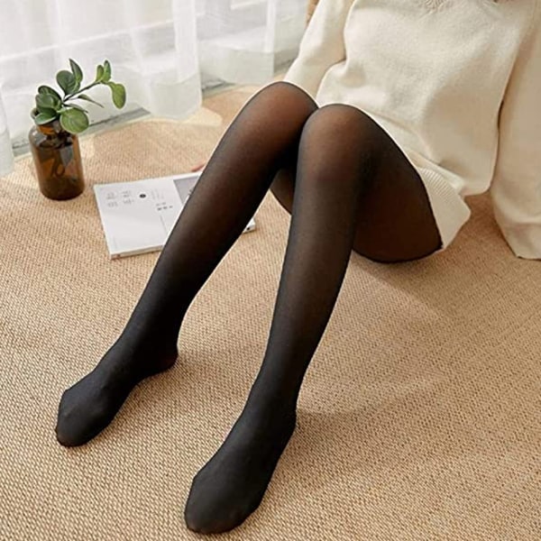 Vinter Termisk Høy Midje Opak Tights For Kvinner Fleece Fôret C