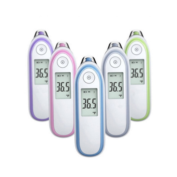 Infraröd Termometersensor, Digital Termometer för Vuxna, Barn och Spädbarn, Lättläst LCD-bakgrundsbelysning, Rumstemperaturmätning med Feberlarm och