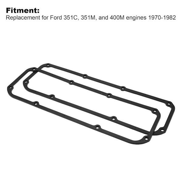 2 stk. Ventildekselpakninger Gjenbrukbare KMG02‑1 Erstatning for Ford 351C 351M 400M Motorer 1970‑1982