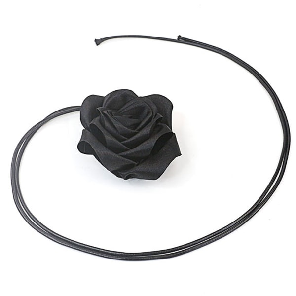 Flower Choker Necklace Velvet Big Rose Flower Necklace Floral Ch