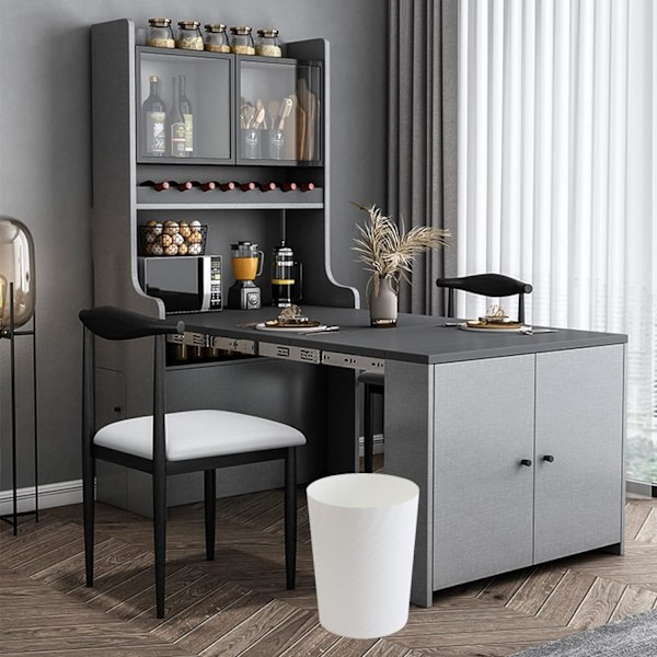 Papperskorg för Badrum, Modern Slim Design Soptunna med Lättrengjord Yta för Kontor, Sovrum, Studentrum (Kompakta Utrymmen)
