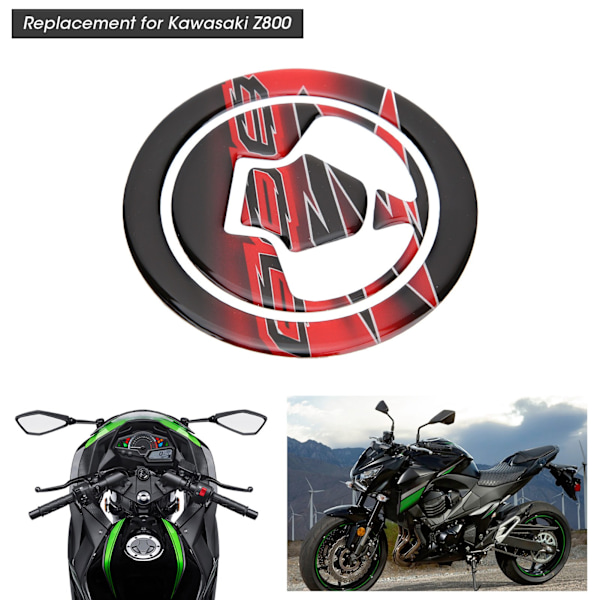 Motorcykel Bränsletank Skyddande Dekal Resin Epoxi Modifiering för Kawasaki Z800 (Svart Röd)