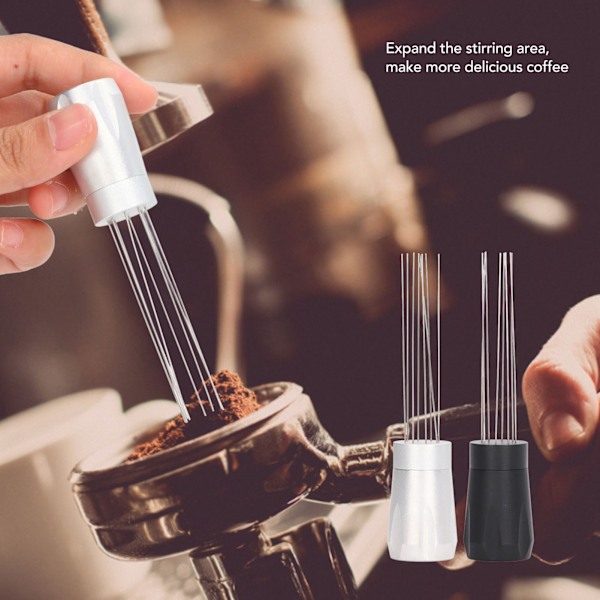 Kaffebryggningsförbättrare, Espresso Distributionsverktyg med Lätt Rengöring, Ergonomisk Design för Förbättrad Konsistens, Rostfria Stålnålar
