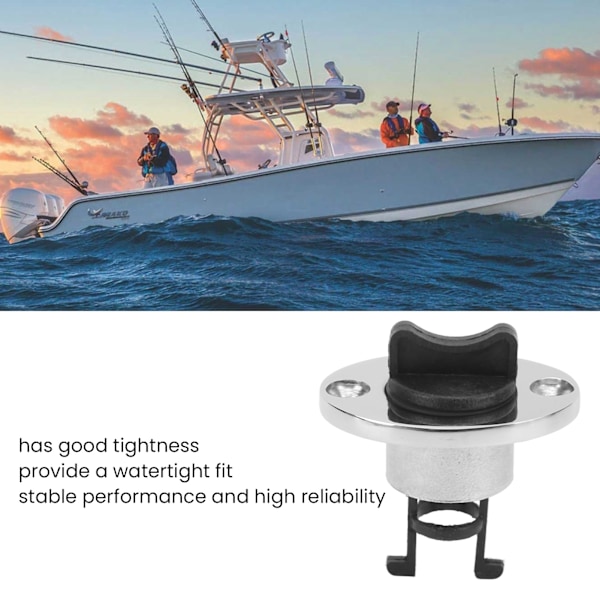2 stk. 316 Rustfrit Stål Marine Drænplug Oval Garboard Transom Bådplug til 1 tomme Hul